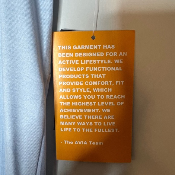 Avia Womens Size XS Top Short Sleeve high low baby Blue Performance Tee Active - Picture 10 of 11